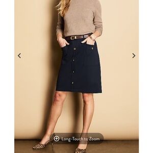 J. Jill Ponte Button Front Skirt